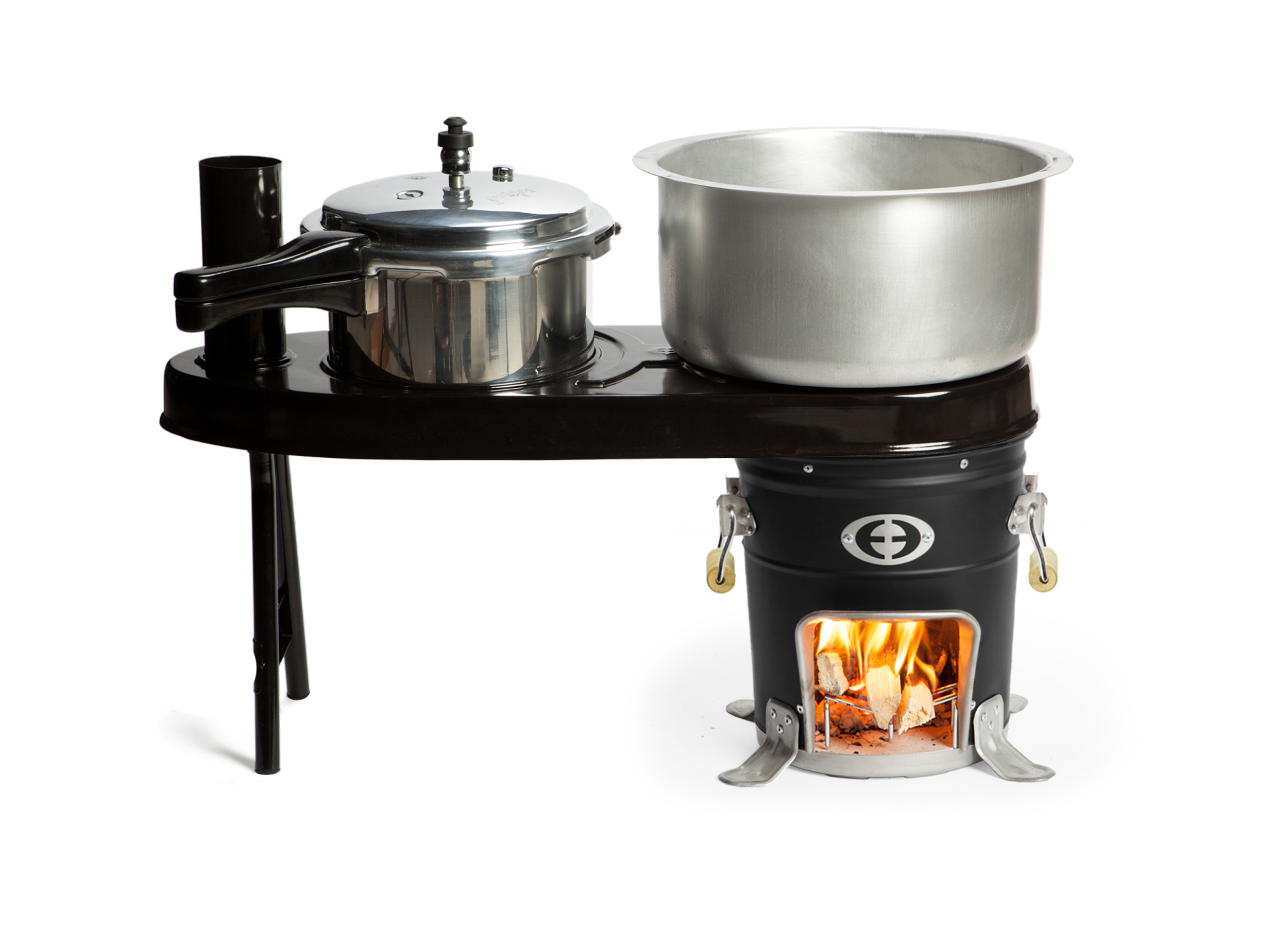 Double Pot Attachment with SuperSaver GL Wood Cookstove