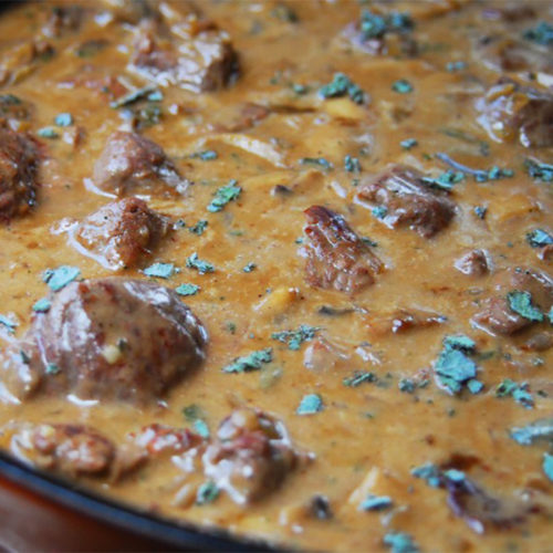 Beef in Creamy Mushroom Sauce - Envirofit
